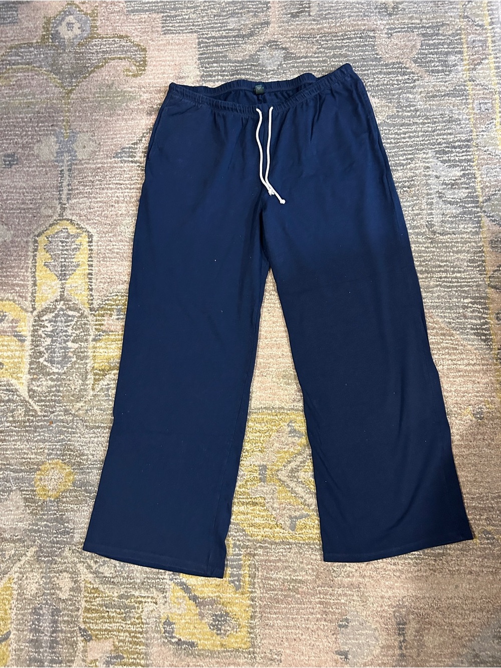 Womens XXL Navy Drawstring Lounge Pants - Casual Comfort